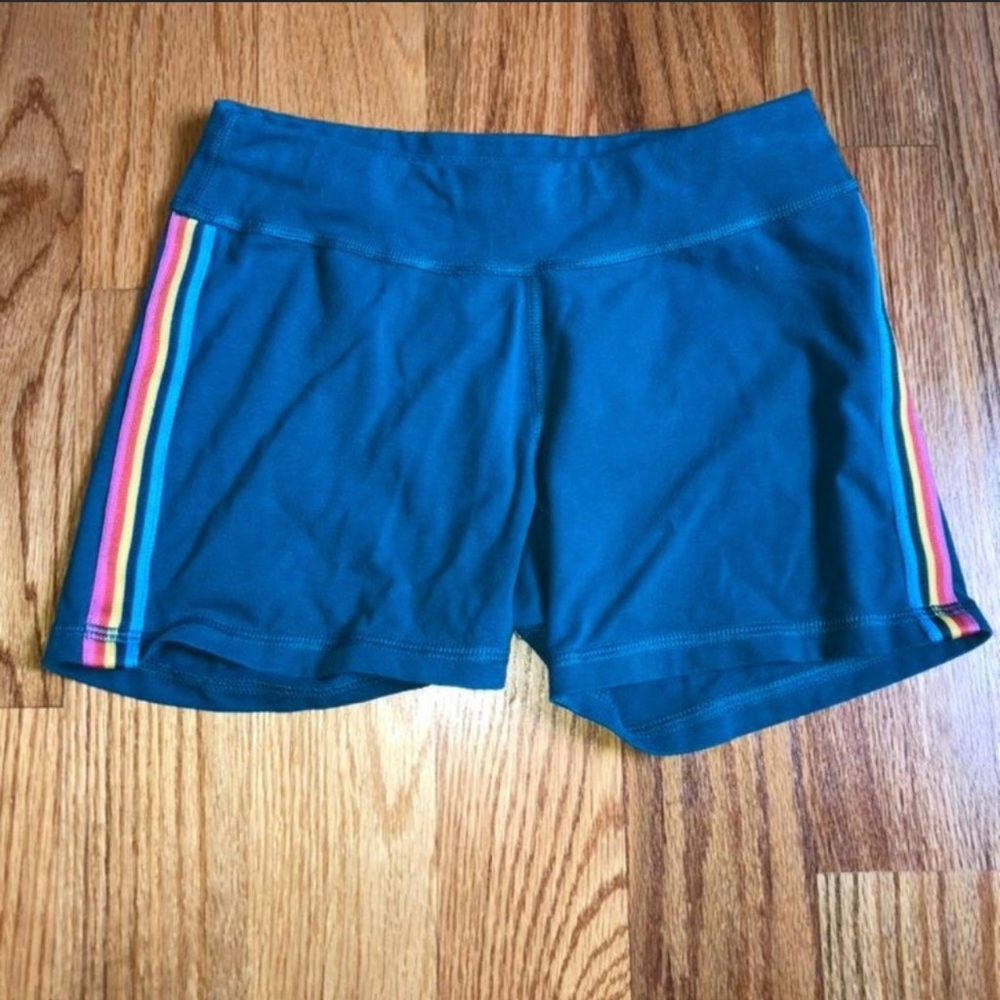 COPY - Hanna Andersson teal rainbow shorts size 10